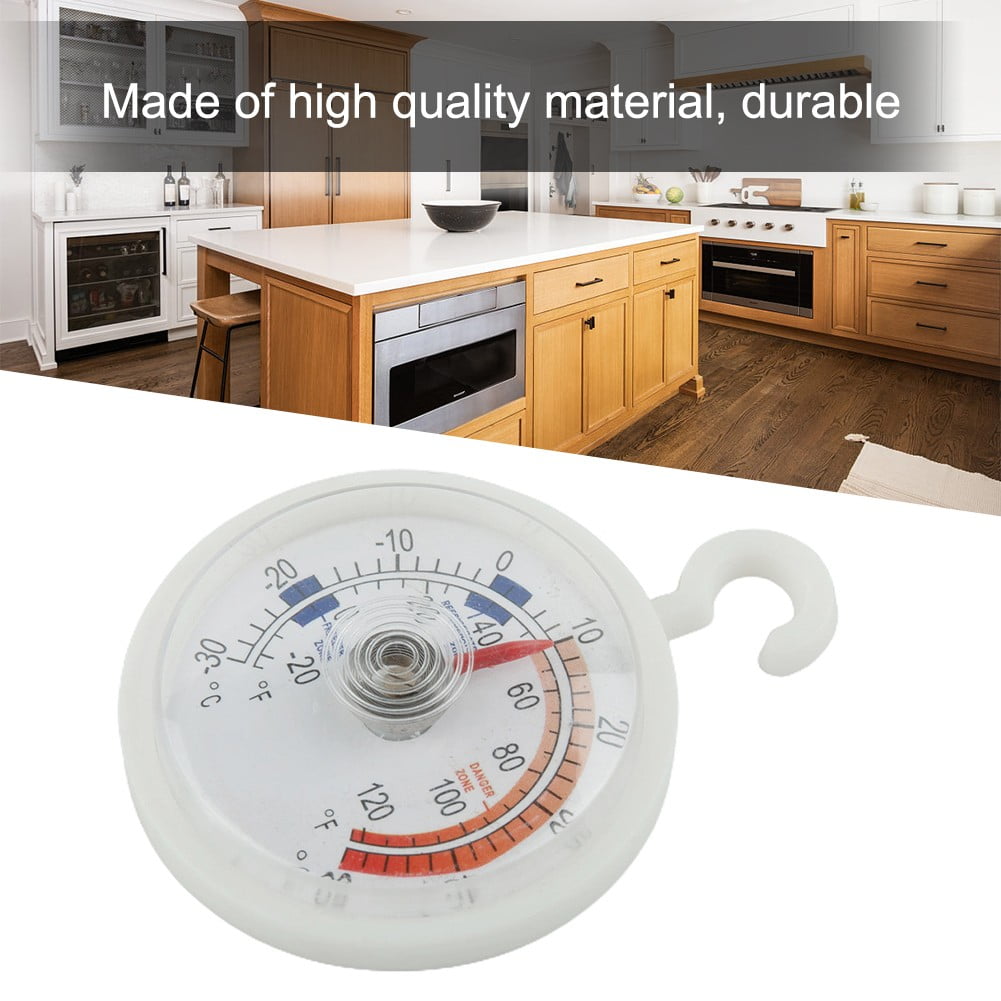 BAGUER 1Pc Dial Fridge Thermometer/Freezer Thermometer Kitchen Appliance with Hook for Accurate Readings Instrument Parts Accessories