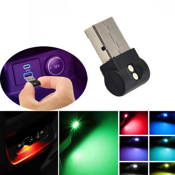 BAGUER 1Pcs Car Usb Led Lamp Usb Rgb Led Car Interior Light Touch Key Neon Atmosphere Ambient Lamps Car Accessories
