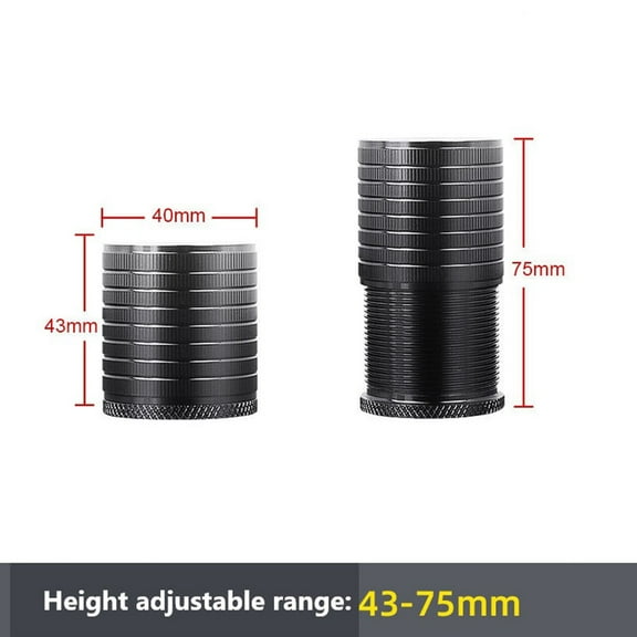 BAGUER 1Set Furniture Riser for Table Sofa Bed Chair Bottom Legs Height Enhancer Adjustable Floor Protector Household Hardware Parts Black 43mm