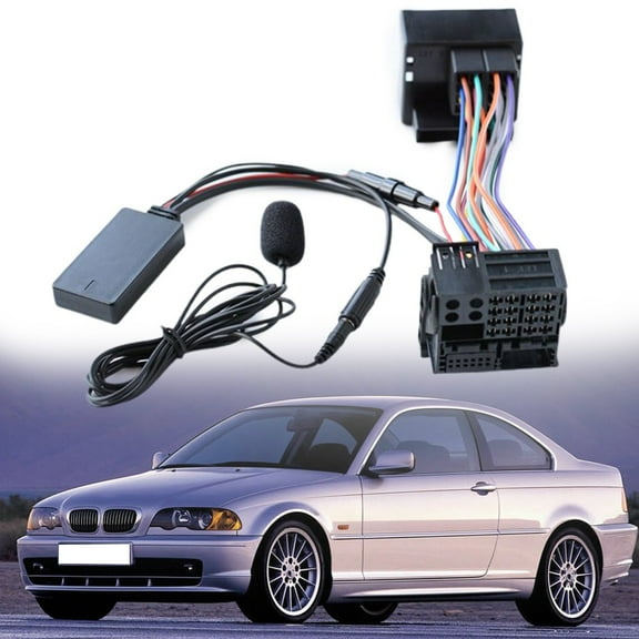 BAGUER 1Set for Bmw E83 for X3 Radio Bluetooth-Compatible Aux in Audio 12Pin Cable Adapter 27cm 5.0 Version Wide Audio Format Support