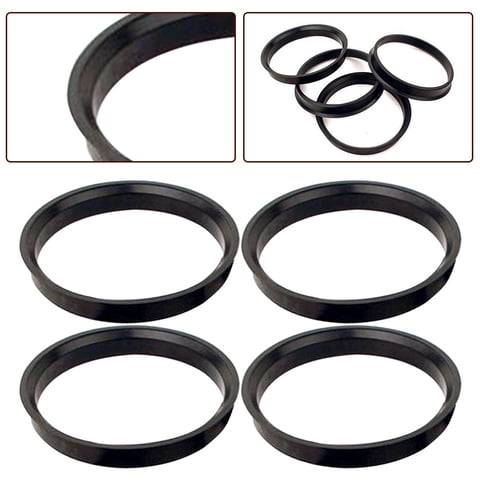 BAGUER 2Pair Car Hub Centering Rings 74.1X72.6 mm for Bmw Wheel Bore Center Spacer Black Hub Centric Rings Automobile Tire Accessories