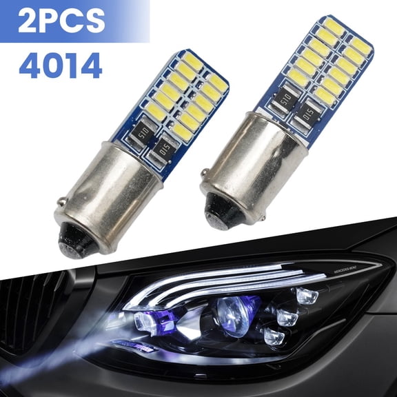 BAGUER 2Pcs Ba9S T4W H6W Led Light High Brightness 24 Smd 4014 Chip License Plate Lamp Error Free Canbus Auto Glove Box Lamp 12V