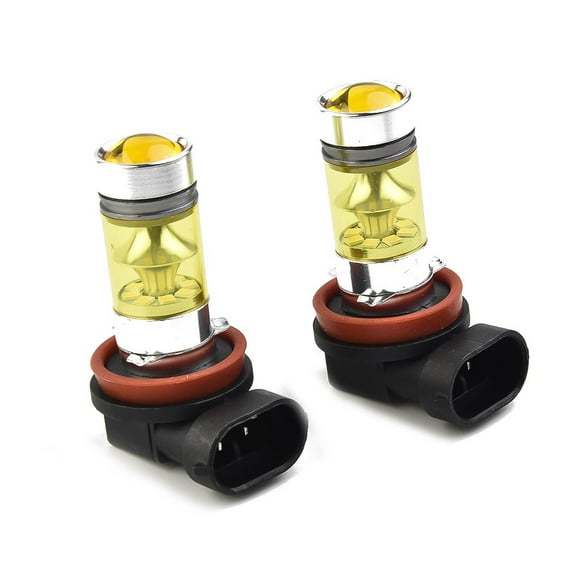 BAGUER 2Pcs Vehicle 4300K Yellow H11 H8 Led Fog Drl Light Fog Driving Light Bulbs Practical Replacement Automotive Accessories