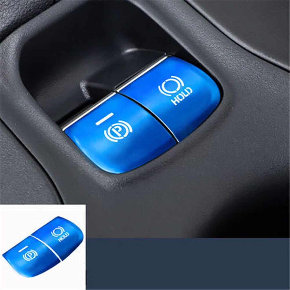 BAGUER 2pcs Car Gear Function Button Frame Trims Blue Interior ...