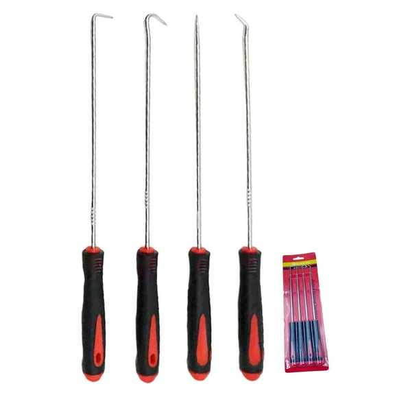BAGUER 4Pcs Car Pick & Hook Tool O Ring Oil Seal Gasket Puller Remover Craft Hand Tools