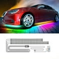 BAGUER 4Pcs RGB LED Strip Under Car Neon Tube Underglow Underbody
