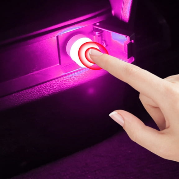 BAGUER Car Interior Ambient Lamp Cigarette Lighter Usb Led Light Pink Purple Universal Car Light Neon Atmosphere Lights