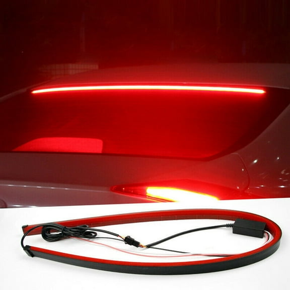 BAGUER Car Led Light Strip Auto Lamp Rear Red Single Mode Windshield 1Pcs 90cm Flexible Signal Bar Stop Durable Parts
