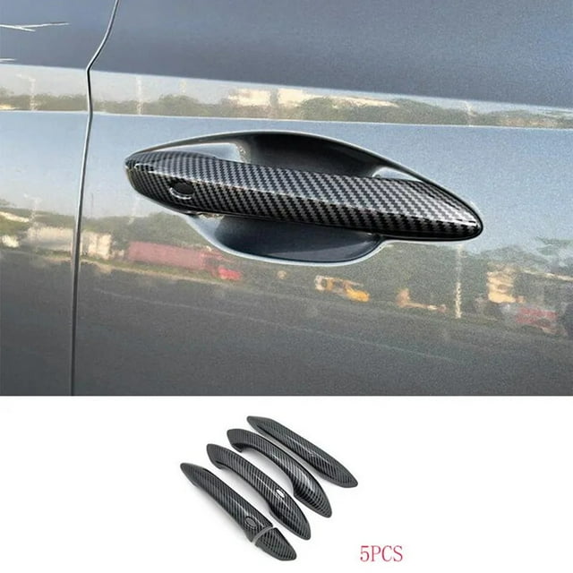 BAGUER Carbon Fiber Door Handle Covers Trim For Hyundai for Santa Cruz