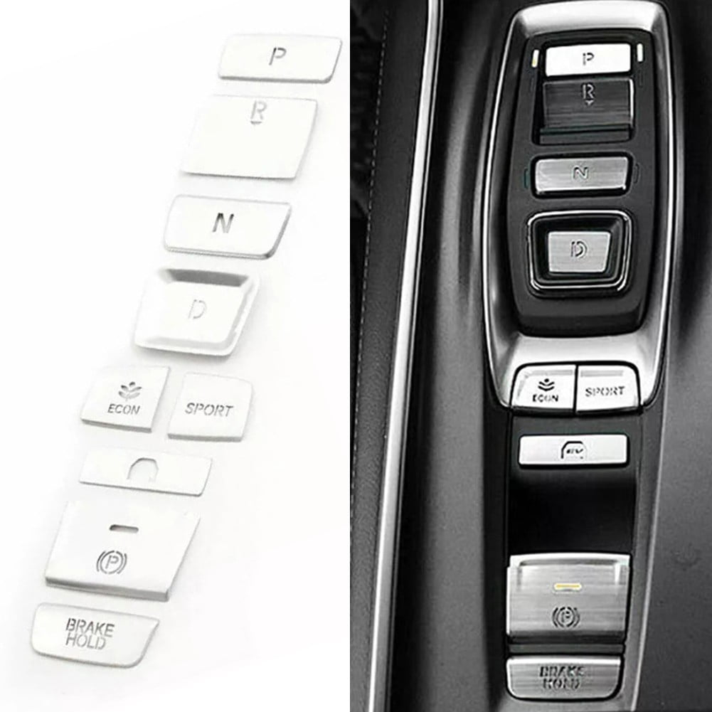 BAGUER Chrome Interior Gear Shift Box Panel Button Cover Trims For