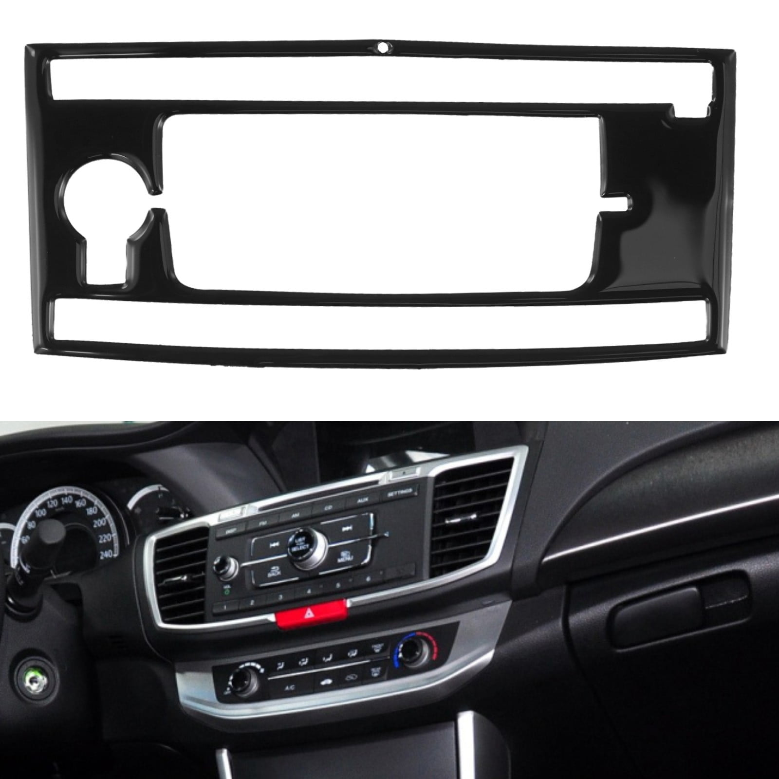 BAGUER For Honda for Accord 14 2017 Piano Black Steel Center Console