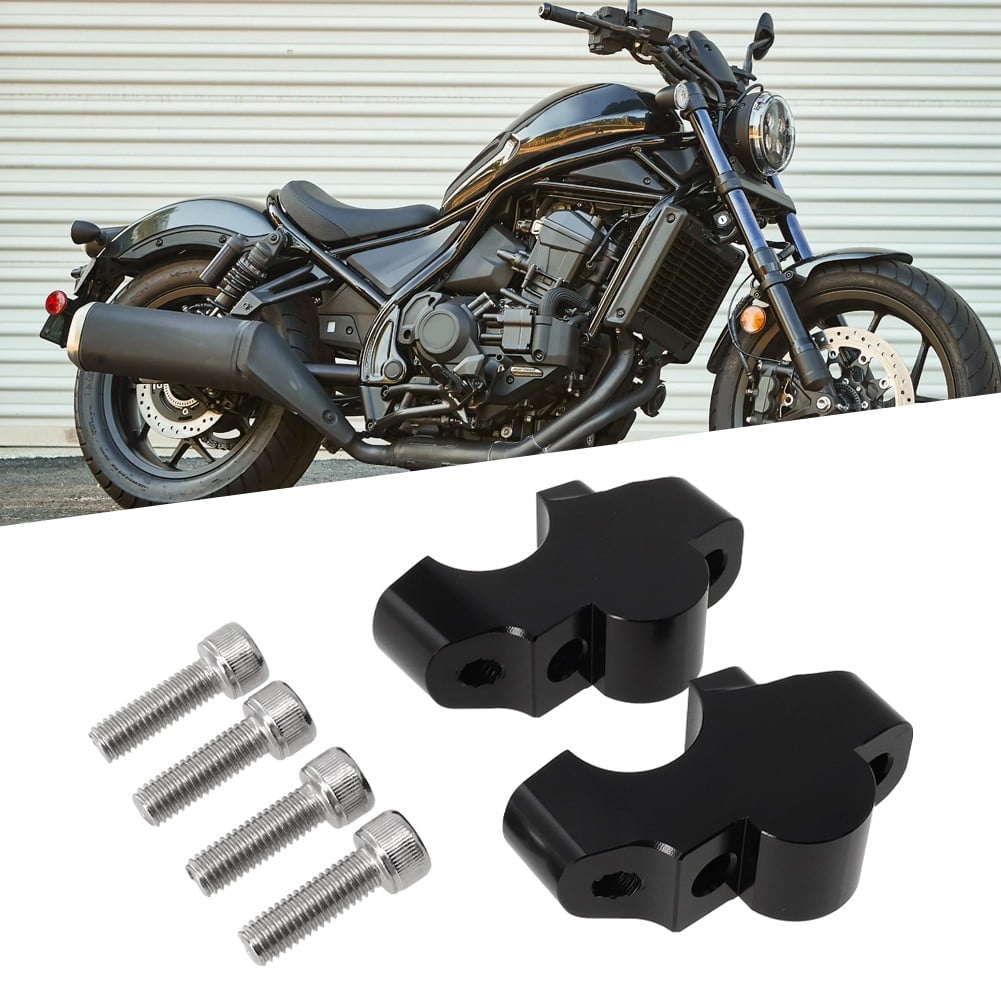 BAGUER Black Aluminum Alloy Handlebar Riser Adapter Mount Clamp Fit for