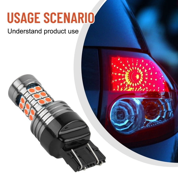 BAGUER Led Strobe Turn Signal Lamp Low Power Consumption 1157T201156 Replacement 5 Times Strobe Front Placement on Vehicle T20 Flash