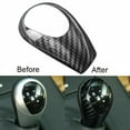 BAGUER Real Carbon Fiber Car Gear Shift Knob Head Cover Trim For BMW