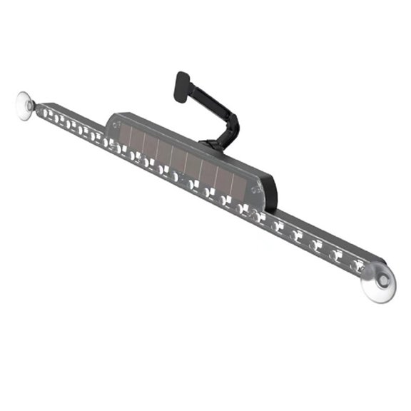 BAGUER Solar Charge Wireless Rgb Led Bar for Car Decor Anti Rear-End Collision