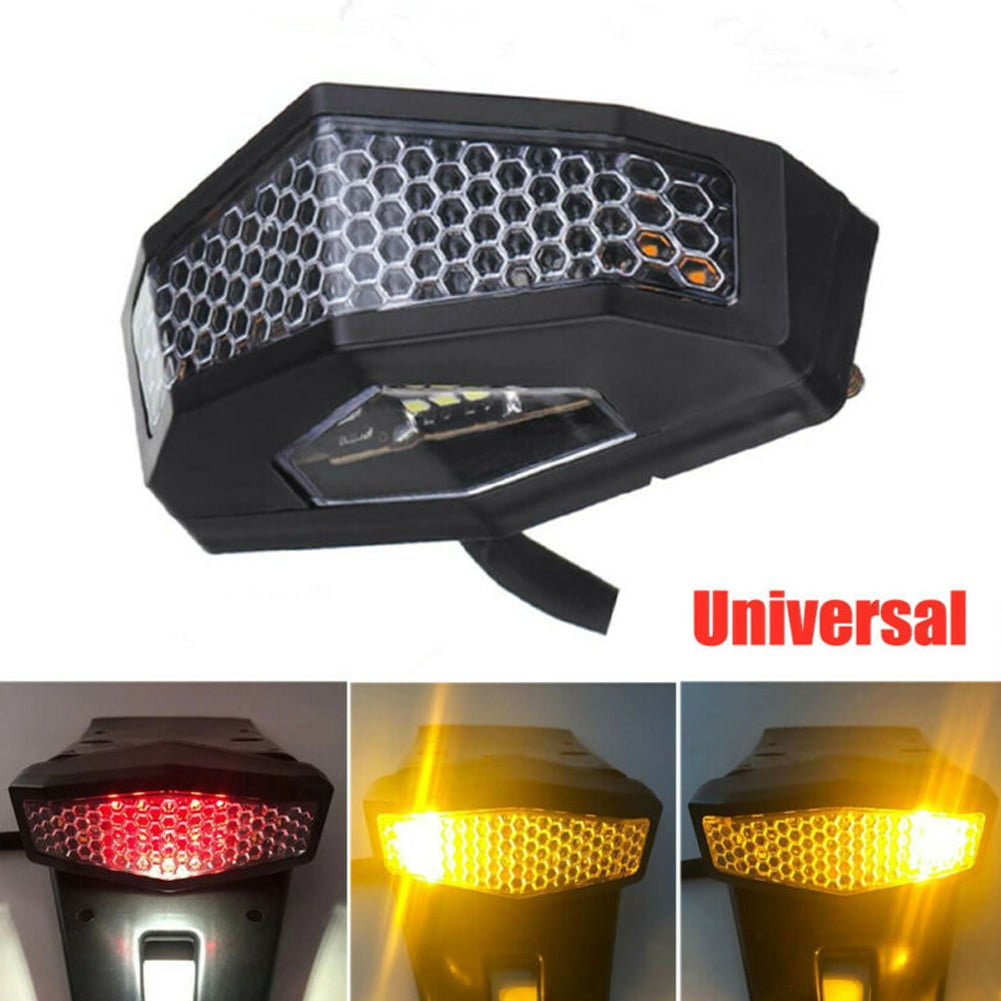 BAGUER Universal Motorcycle LED Turn Signals Brake Running Licen Tail Light Fender Edge