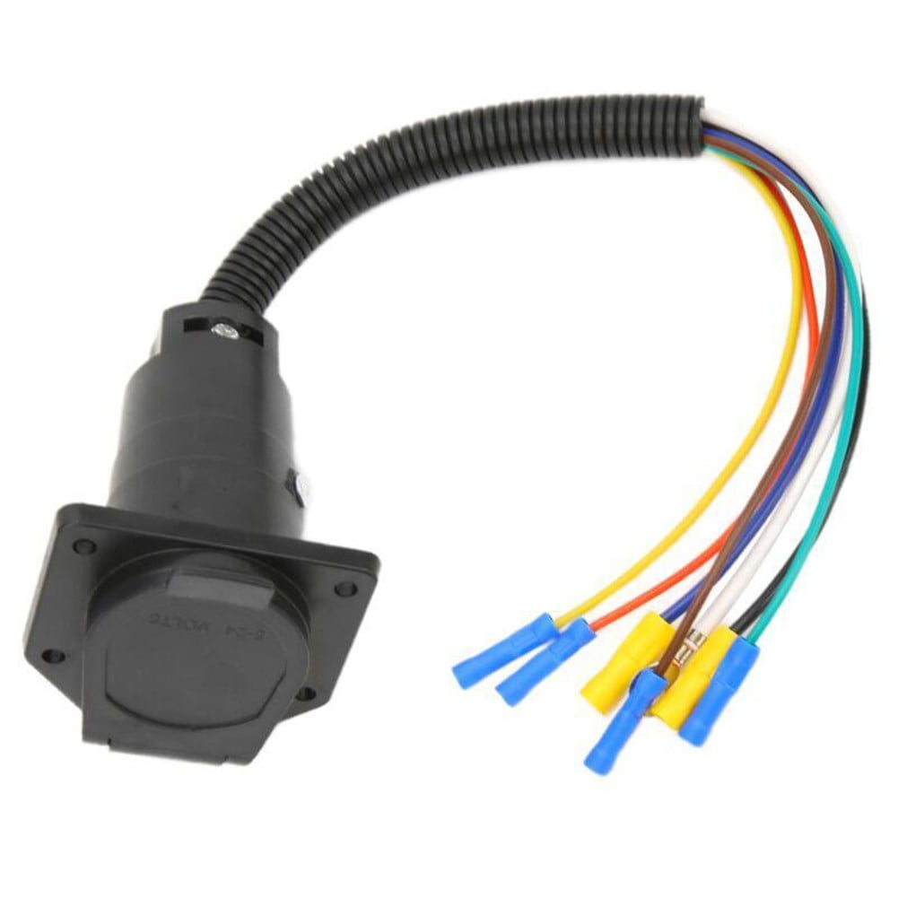 BAGUER Vehicle 7-Pin Waterproof Trailer Wiring Harness Connector Adapter for Towing RV