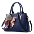 thumbnail image 1 of BAGZY Women Handbags Leather Shoulder Bag Elegant Crossbody Tote Satchel for Lady with Pendant, Blue, 1 of 5