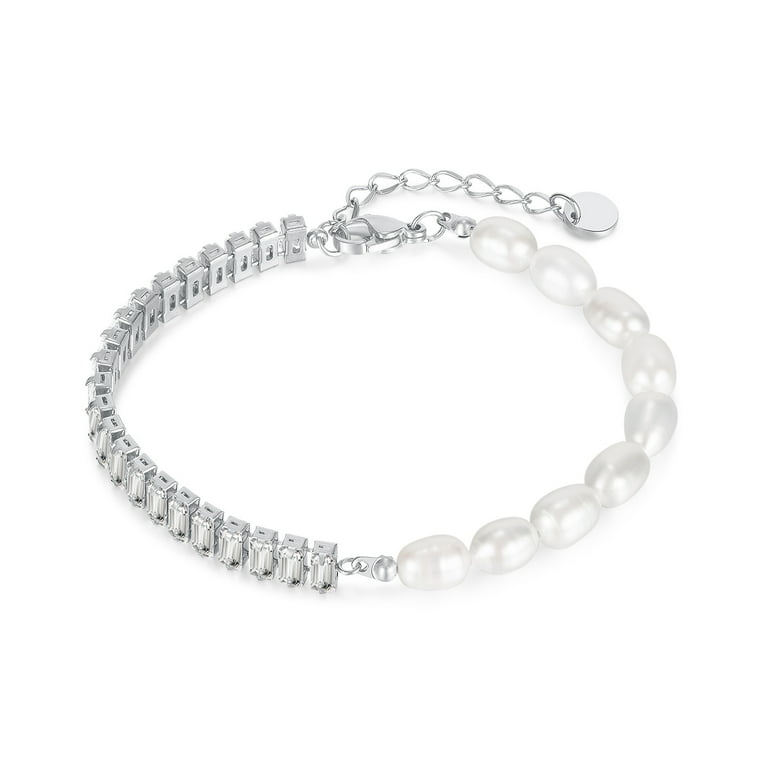 White Cultured Freshwater Pearl Bracelet Gold-filled Adjustable Length White Cultured Freshwater Pearl Bracelet Gold-filled Adjustable Length