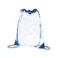 thumbnail image 1 of BAGedge BE253 PVC Clear Drawstring Bag-Royal, 1 of 2