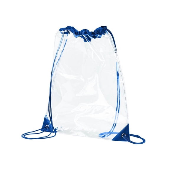 BAGedge BE253 PVC Clear Drawstring Bag-Royal - Walmart.com