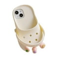 thumbnail image 1 of BAIANNAN 3D Funny DIY Holes Toes Charms Croc Slippers Summer Soft Silicone Phone Case for iPhone 12 13 14 15 16 Pro Max Breathable Cover, 1 of 7