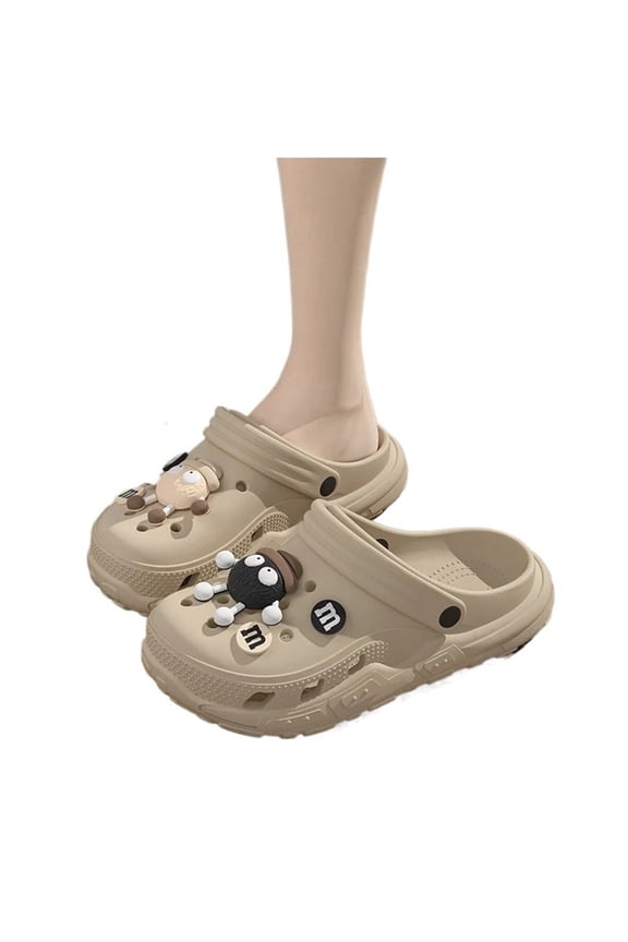 Cartoon Charms Clogs Eva Soft Summer House Slippers Women's Sandals Slipper Man Shoes Kids Indoor Slipper