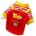 thumbnail image 1 of BAIANNAN Dog Clothes Cute Dog Hoodies Thin Autumn Winter Dog Coat with D-Ring Striped Print Puppy Sweatshirt Cat Jacket Pet Apparel, 1 of 7