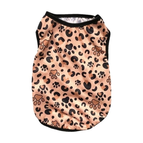 BAIANNAN Dog Clothes Summer Pet Leopard Print Vest For Small Medium Dogs Cats Soft Cozy Puppy Coat Breathable Cat Clothing Chihuahua Pug