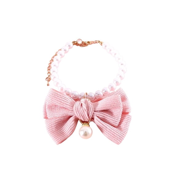 BAIANNAN Dog Pearls Necklace Jewelry for Small Dog Puppy Cat Wedding Collar Chihuahua Yorkie Girl Pet Clothes Costume Outfits Accessories