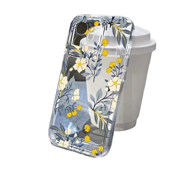 BAIANNAN Flower Case For iPhone 11 Cases iPhone 15 12 13 14 16 Pro Max X XR XS Max 14 15 Plus 16Pro iPhone16 Clear Shockproof Cover Funda