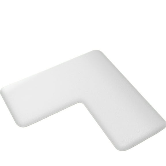 BAIANNAN L-shaped bathroom absorbent floor mat furry flannel shower room foot mat thick sponge non-slip toilet mat