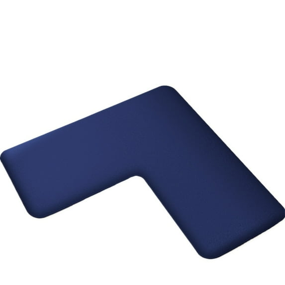 BAIANNAN L-shaped bathroom absorbent floor mat furry flannel shower room foot mat thick sponge non-slip toilet mat