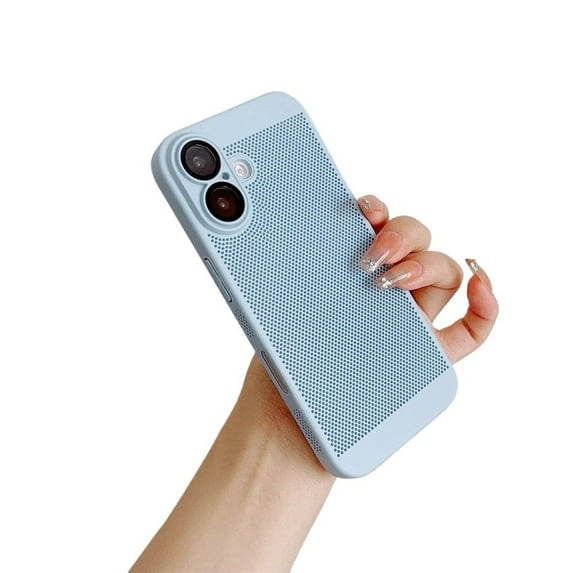 BAIANNAN Mesh Breathable Phone Case For iPhone 16 15 14 13 12 Mini 11 Pro XR X XS Max 8 7 Plus Grid Heat Dissipation Cooling Bumper Cover