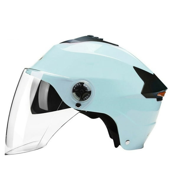 BAIANNAN Motorcycle Helmets With Led Lights Moped Helmet Electric Scooter for Men Women With Double Visor Rechargeable Bicycle Light Bike