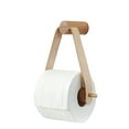 thumbnail image 1 of BAIANNAN Punched Toilet Paper Holder Beech Hemp Rope Paper Towel Holder Hanging Rope for Paper Wall Mounted Tissue Holder, 1 of 4