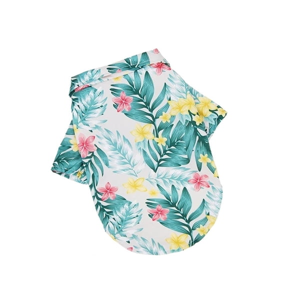 BAIANNAN Small and Medium-sized Dog Beach Pineapple Shirt Hawaiian Pet Dog Cat Golden Retriever Spring and Summer Season Clothing