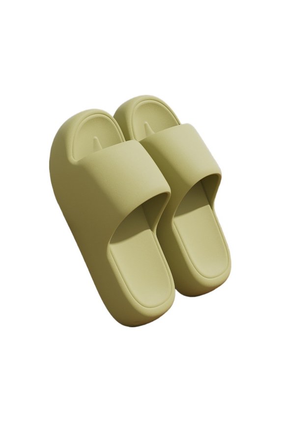 Unisex Bathroom Slippers Cloud Cushion Slides Summer Flat Sandals Thick Platform Shoes Man Indoor Non-Slip Couple Flip Flops
