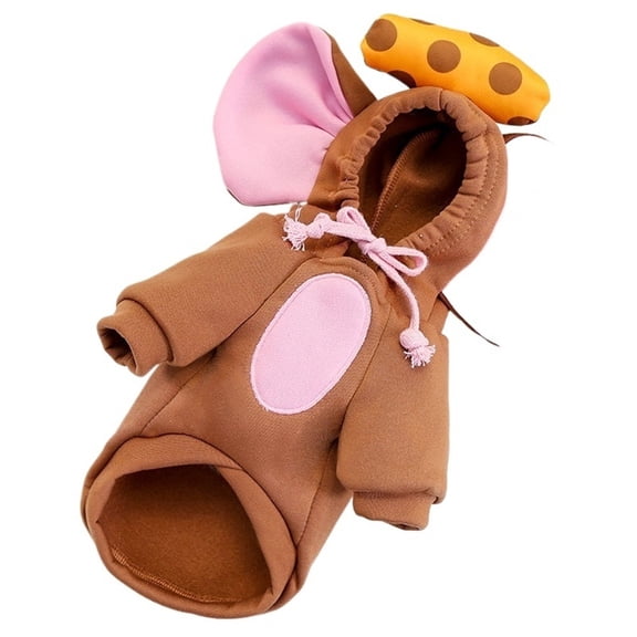BAIANNAN Winter Dog Clothes Funny Big Ear Mice Pet Costume Warm Coat For Small Dogs Clothing Mouse Puppy Jacket Chihuahua Pug Sweater