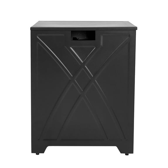 BAIDE HOME Propane Tank Cover Table, Square Propane Tank Holder Hideaway for 20 lb Propane Tank, Propane Tank Cover for Gas Fire Pits, Black