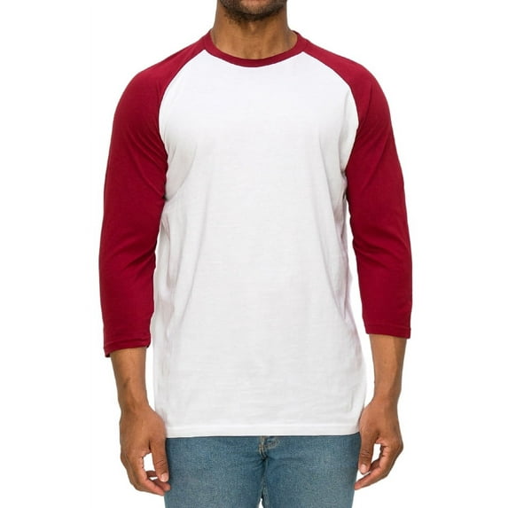 BAIEBLEUE GLOBAL Men's 3/4 Sleeve Baseball Jersey, Vintage Raglan Casual Sleeve Tee Shirt Baseball Jersey