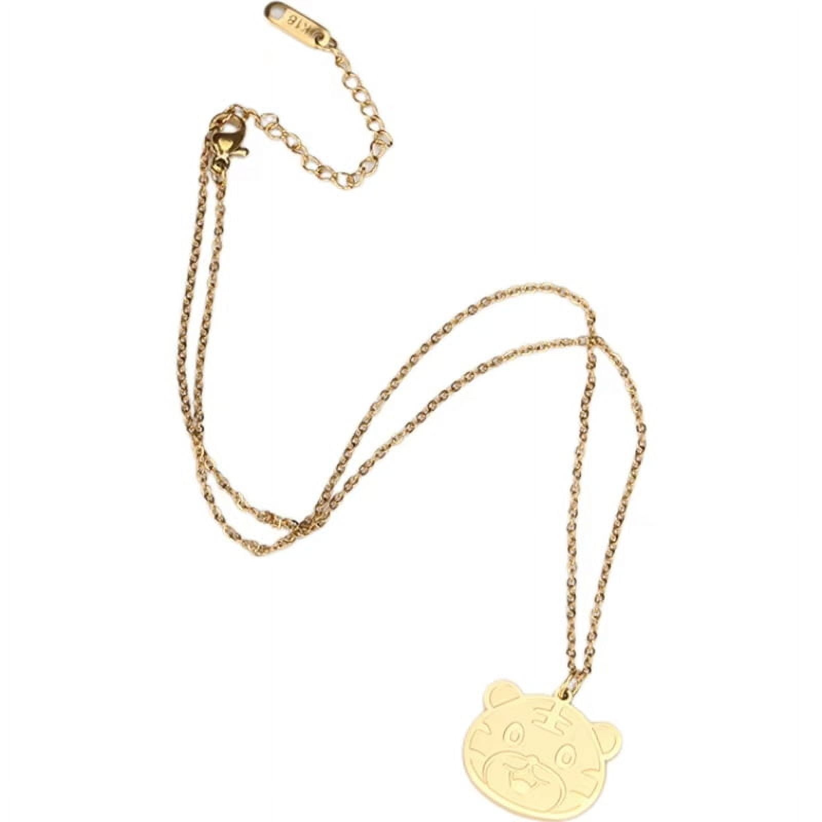BAIHONG Tiger pendant, women's boutique necklace, cute tiger round brand collarbone chain