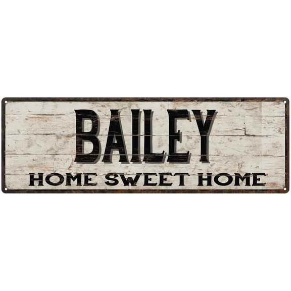 BAILEY Rustic Home Sweet Home Sign Gift 6x18 Metal Decor 206180084066