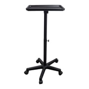 BAILEY Service Tray Removable Top Rolling Table Adjustable Height Multi-Use for Hair Coloring, Tinting, Styling, Salon Service Tray Tattoo Facial Spa, Black