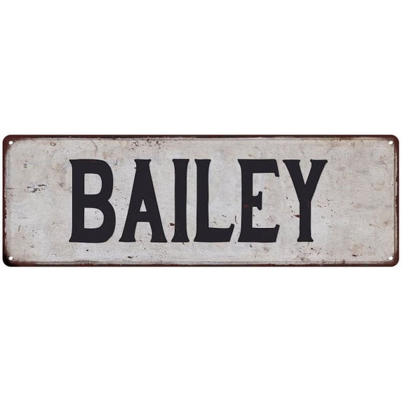 BAILEY Vintage Look Rustic Chic Metal Sign 6x18 106180036385