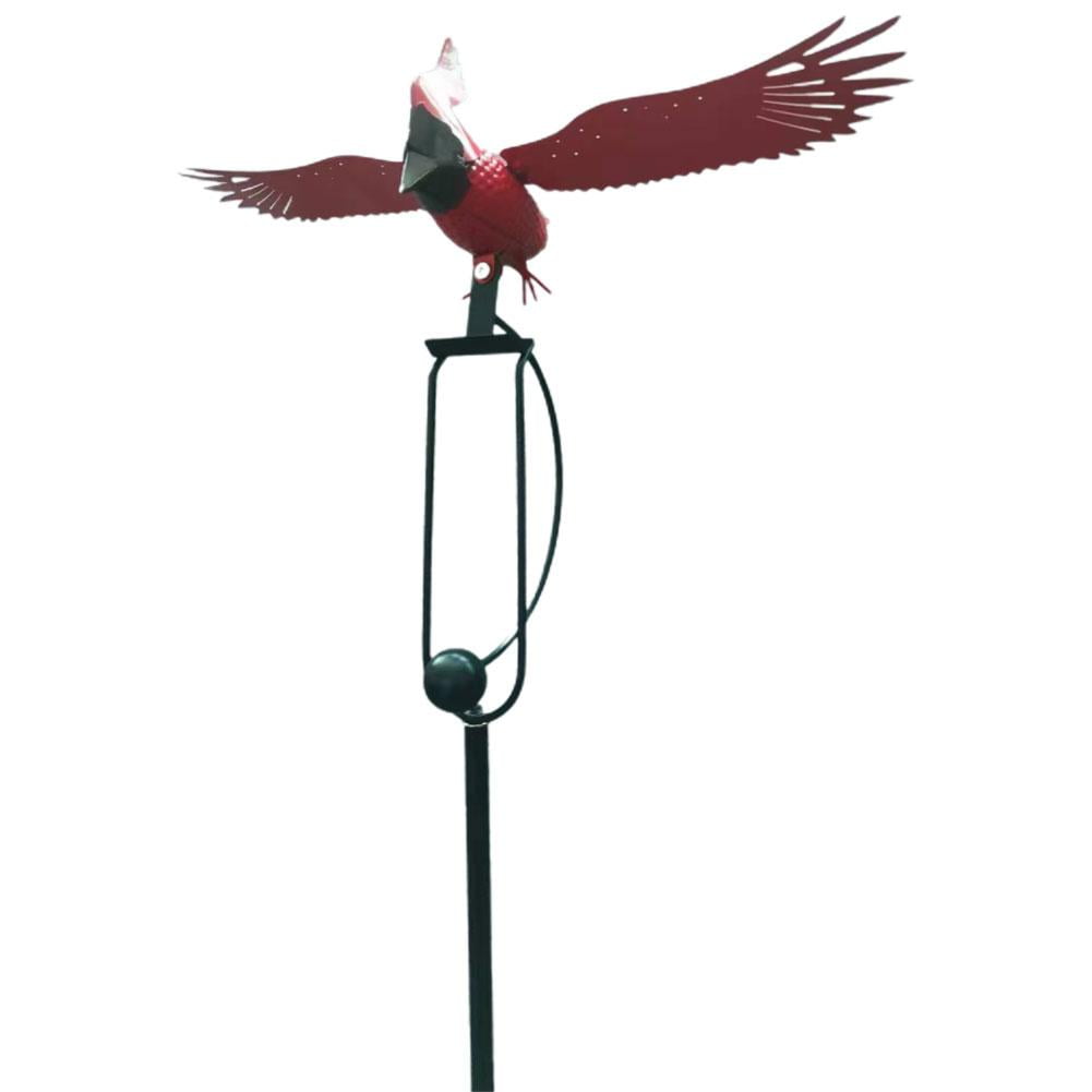 Watnature 29. 5 in. Metal Swinging Eagle-Outdoor Kinetic Sculpture Rocking Bird, Decorative Owl Wind Spinner Yard, Garden, Lawn B_SJ-LY
