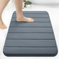 thumbnail image 1 of BAILU Memory Foam Bath Mat 36x24, Ultra Soft and Absorbent Bathroom Rugs, Non-Slip, Machine Wash Dry, Thick Bath Rug Carpet for Bathroom Floor, Sink and Shower, Dark Grey, 1 of 5