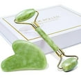 thumbnail image 1 of BAIMEI Jade Roller & Gua Sha Set Face Roller and Gua Sha Facial Tools for Skin Care Routine and Puffiness - Green, 1 of 3