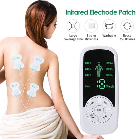 FlareMore 3-in-1 TENS Unit with 6 Modes,Dual Channel EMS Muscle Stimulator with 15 Intensities for Gradual Discomfort Relief Therapy,Rechargeable Electronic Pulse Massager with 2 Electrode Pads,White
