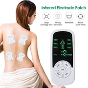 FlareMore 3-in-1 TENS Unit with 6 Modes,Dual Channel EMS Muscle Stimulator with 15 Intensities for Gradual Discomfort Relief Therapy,Rechargeable Electronic Pulse Massager with 2 Electrode Pads,White